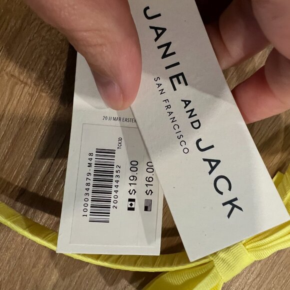 NWT Janie and Jack Yellow Headband with Bow - Picture 3 of 4